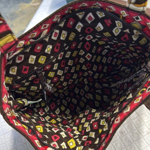 Vera Bradley Pink and Brown Shoulder Bag with Intricate Design - Picture 3 of 6